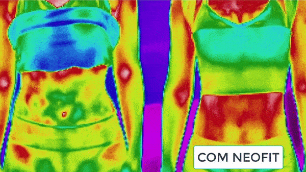 gif mostra imagem com sensor de calor de duas mulheres uma ao lado da outra